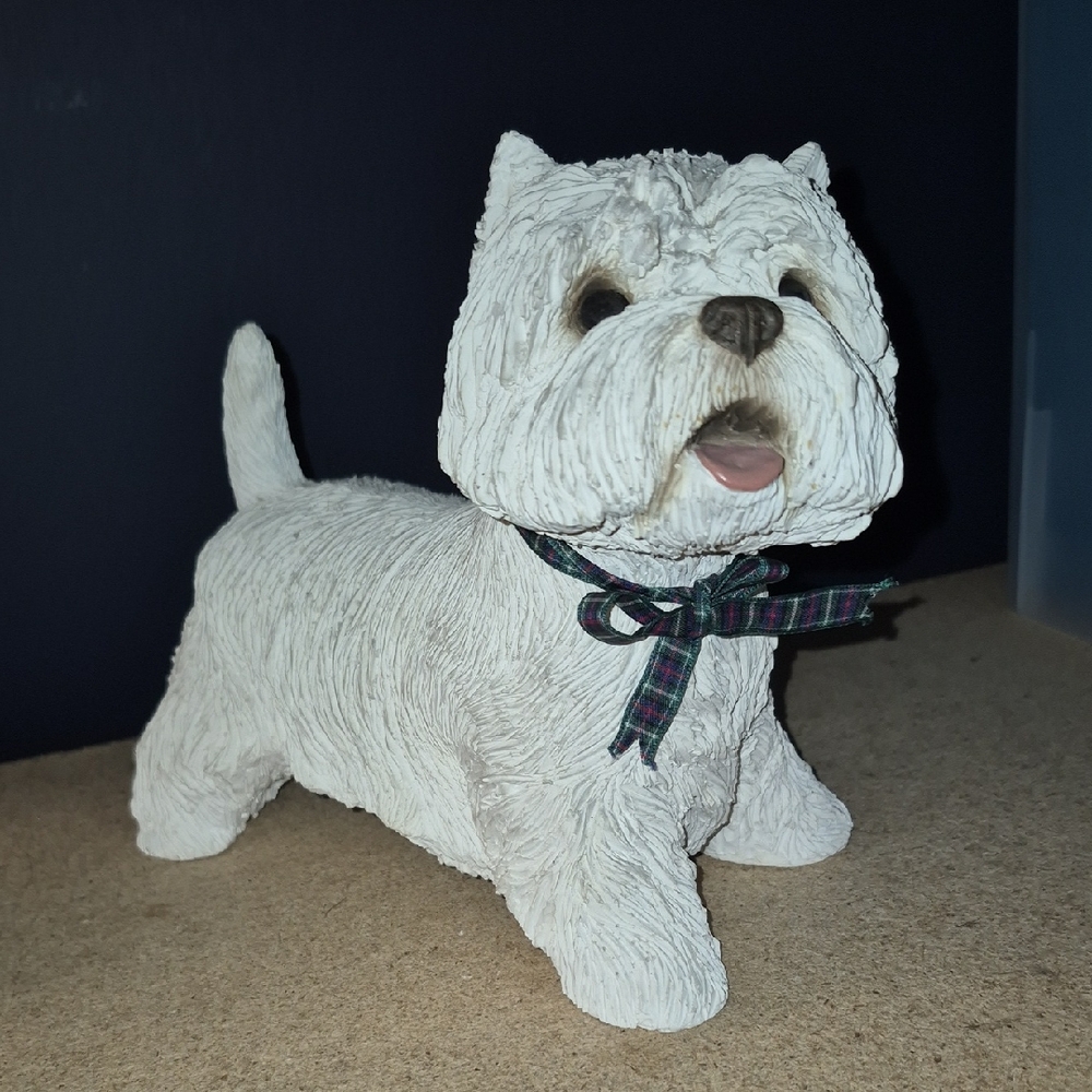 VINTAGE SANDICAST 485 WESTIE STANDING..